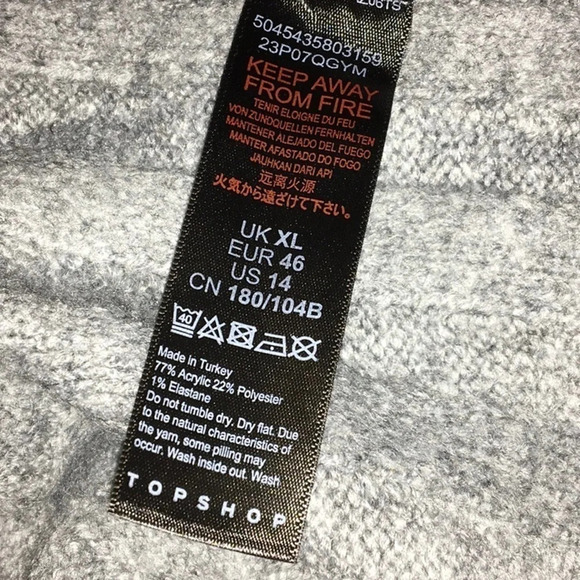 NWT TopShop Long Cardigan Sweater Gray Knit Pockets - Picture 5 of 5